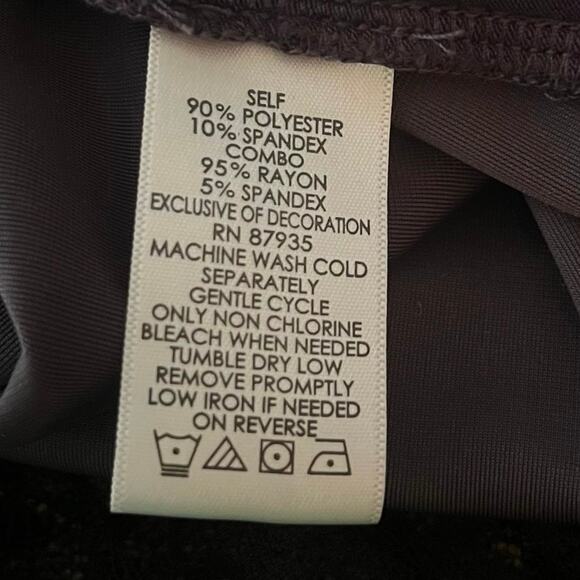 Logo By Lori Goldstein Tank Top Large Long Line Purple With Lace Hem Boho - Picture 7 of 8